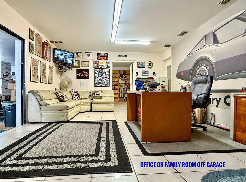 Office or Family Room off Garage