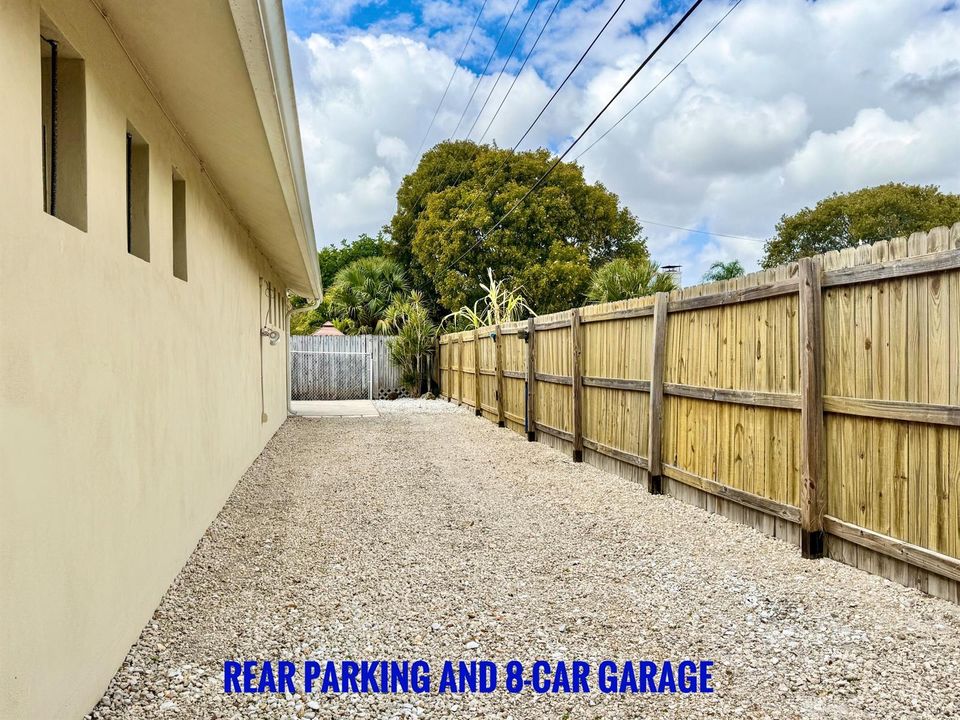 Rear Parking and 8-Car Garage