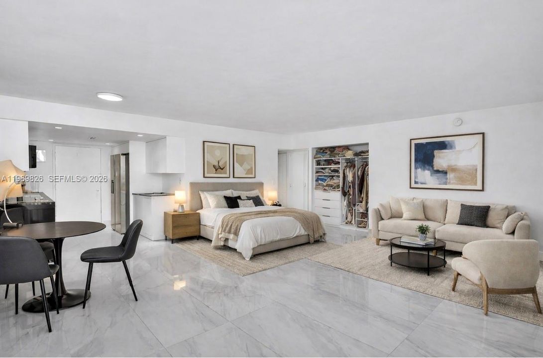 Virtually rendered furniture and decor
