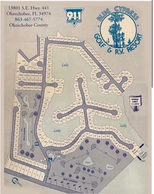 Blue Cypress RV Resort Map