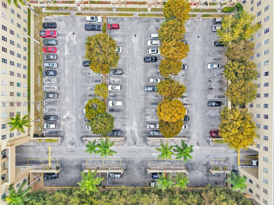 Two parking spaces "402."