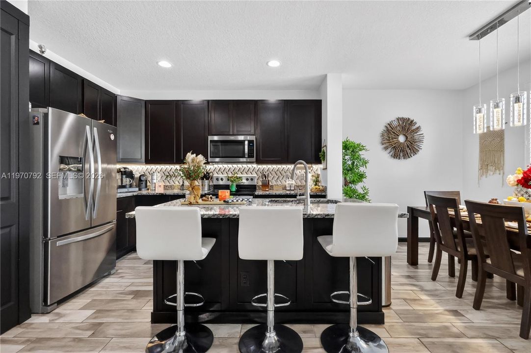 Stainless steel appliances.