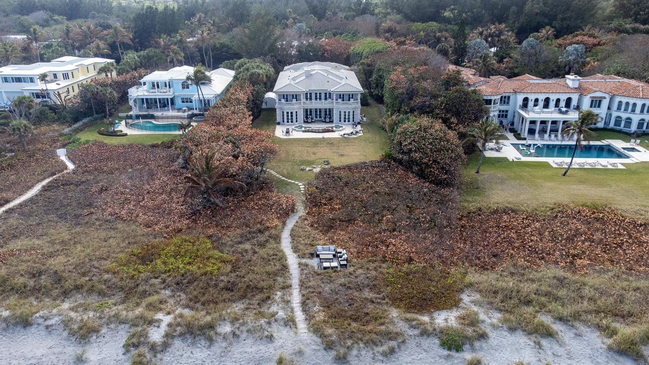 Aerial with Beach access