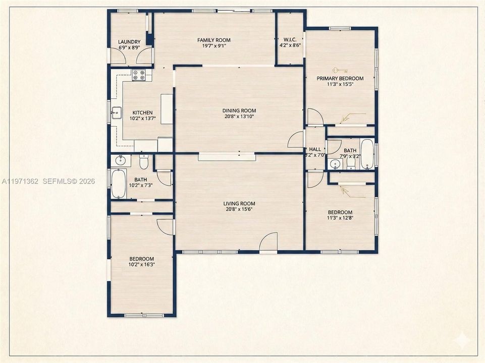 На продажу: $750,000 (3 спален, 2 ванн, 1767 Квадратных фут)