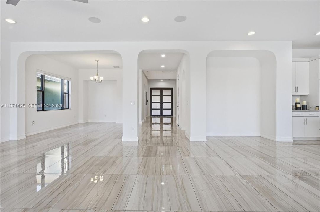 Italian Porcelain (32x32) Flooring Entire first floor