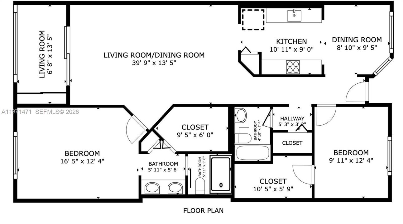 Activo con contrato: $199,000 (2 camas, 2 baños, 1351 Pies cuadrados)