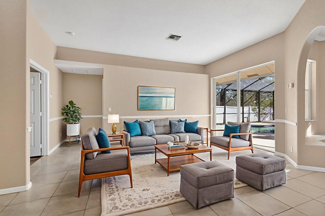 Virtually Staged Formal Living Room