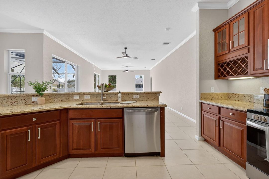 View from Kitchen to Family Room