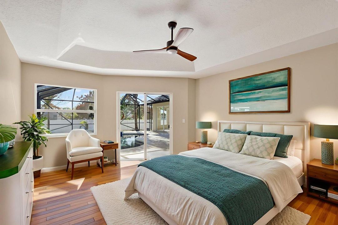 Virtually Staged Master Bedroom