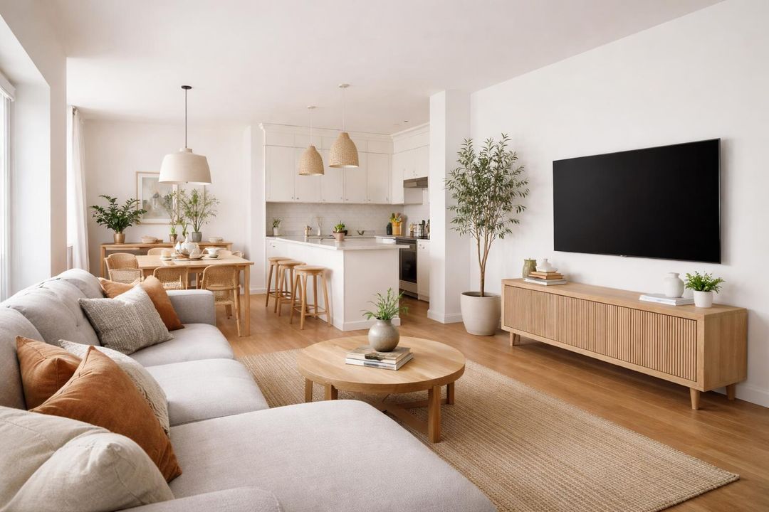 celebration staged kitchen-livingroom