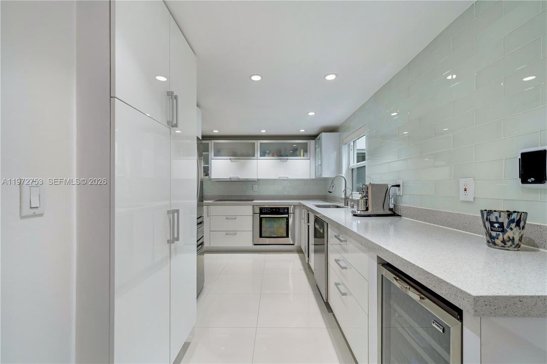 Modern kitchen with lots of light