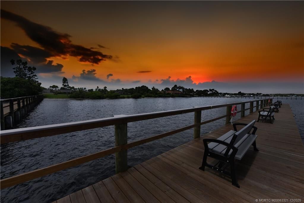 dock sunrise