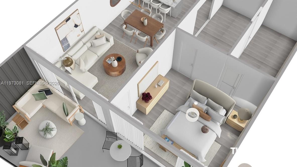 This was a proposal from Crate and Barrel on how to decorate/arrange it