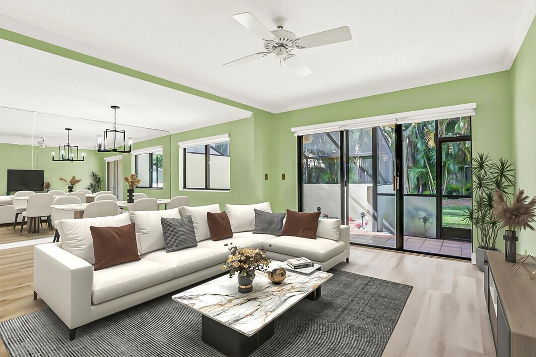 Living / Dining Virtually Staged