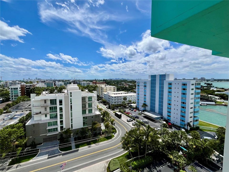 view from balcony and living room