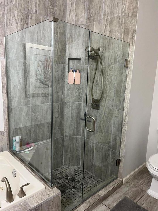 Separate shower in primary bath