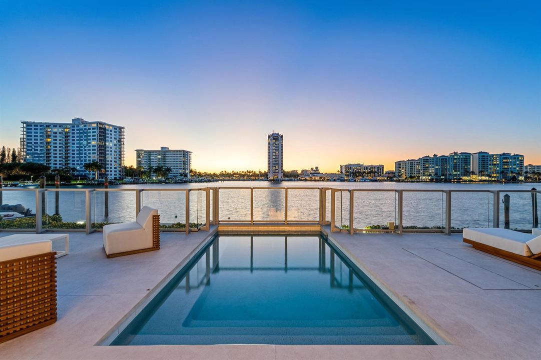 PRIVATE POOL AT SUNSET
