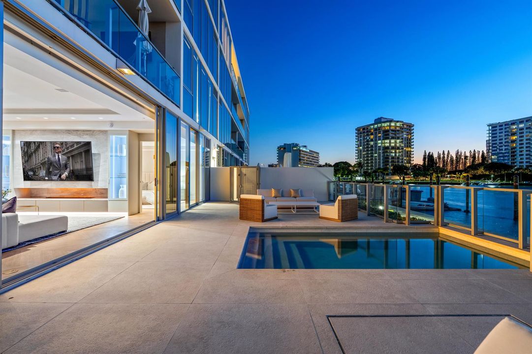PRIVATE POOL AT SUNSET