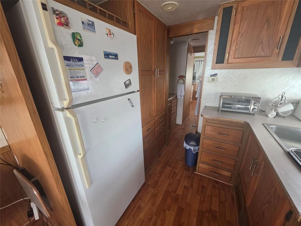 Standard Refrigerator & great cabinets