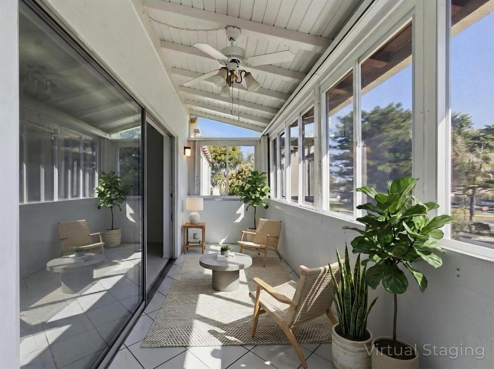 Enclosed Porch Staged