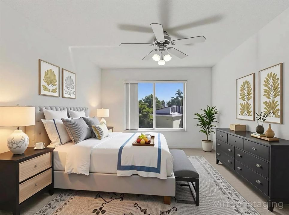 Primary Bedroom Staged