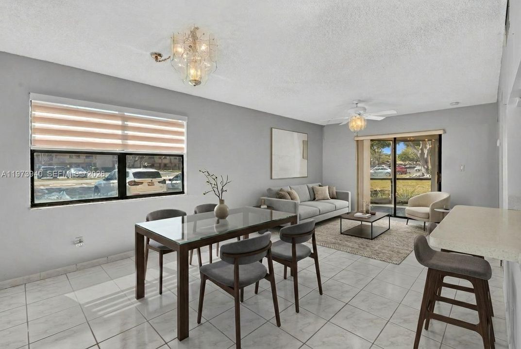 Staged Living/Dining Area