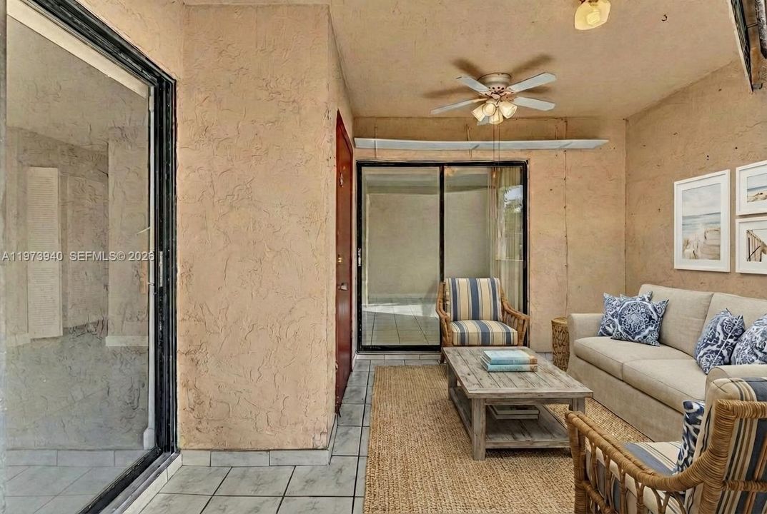 Staged Screened Patio Area