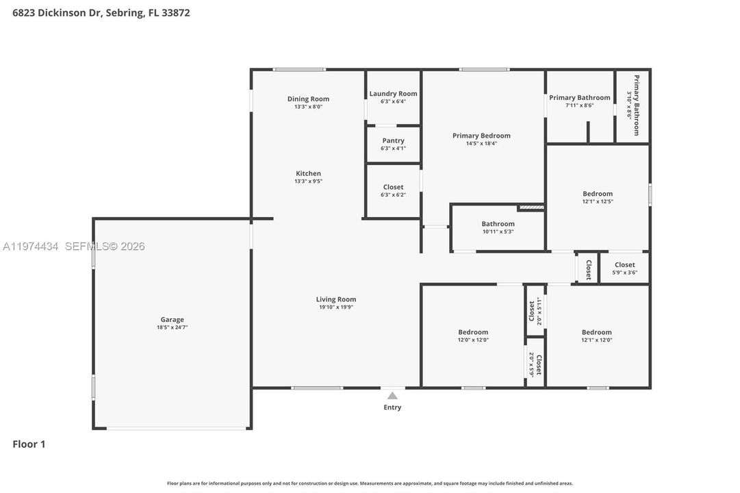 Activo con contrato: $309,000 (4 camas, 2 baños, 1860 Pies cuadrados)