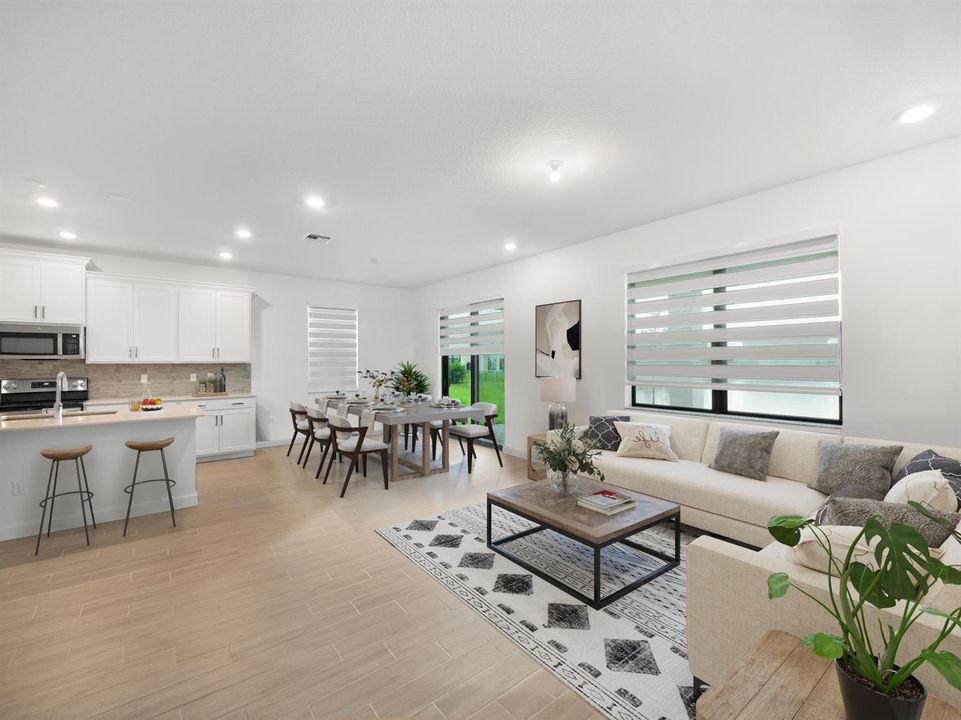 Living/Dining Area - Virtually Staged
