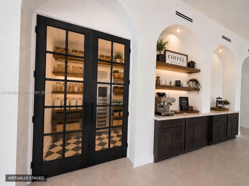 Coffee Bar, AI Staged
