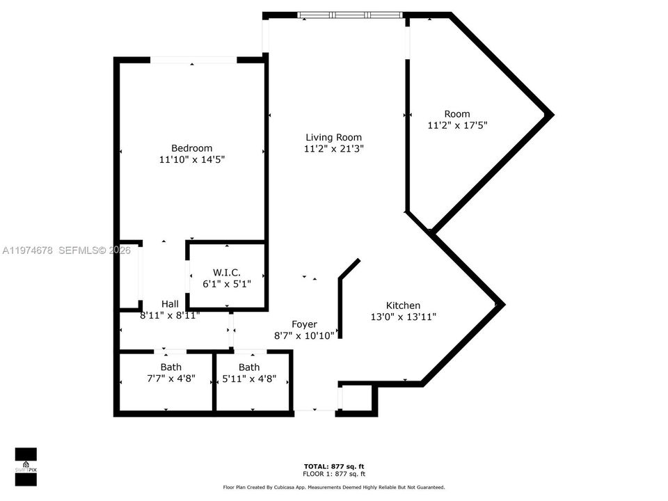 For Sale: $174,000 (1 beds, 1 baths, 870 Square Feet)