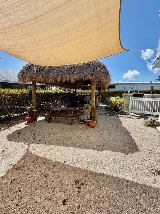 Tiki BBQ and Pool Area