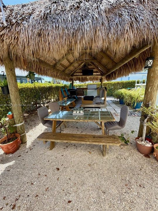 Tiki and BBQ area for entertainment