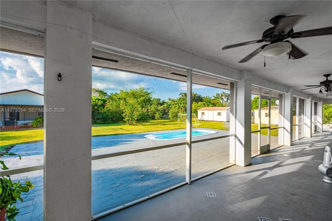 Screened terrace