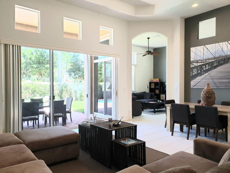 View to kitchen and patio