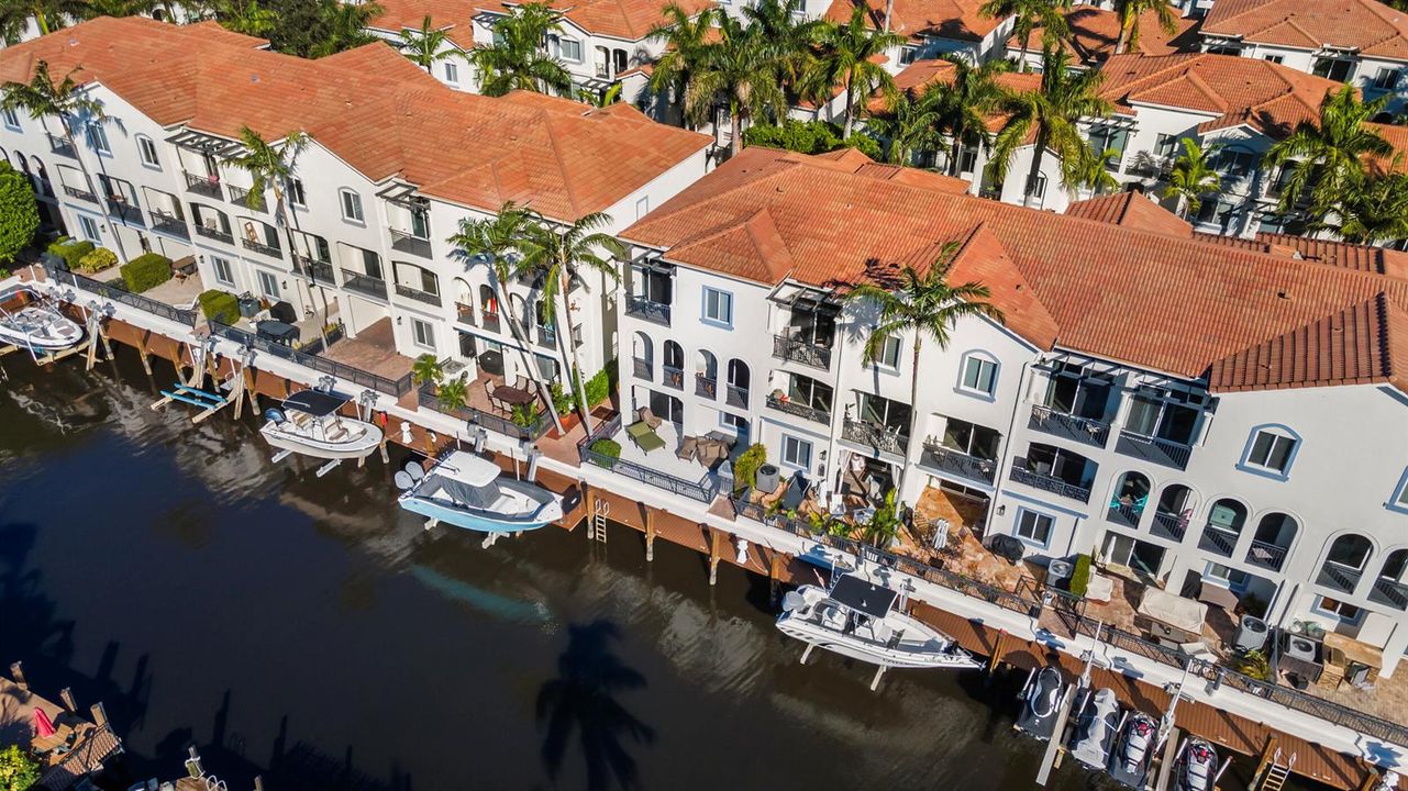 Aerial View Of Townhome & Dock
