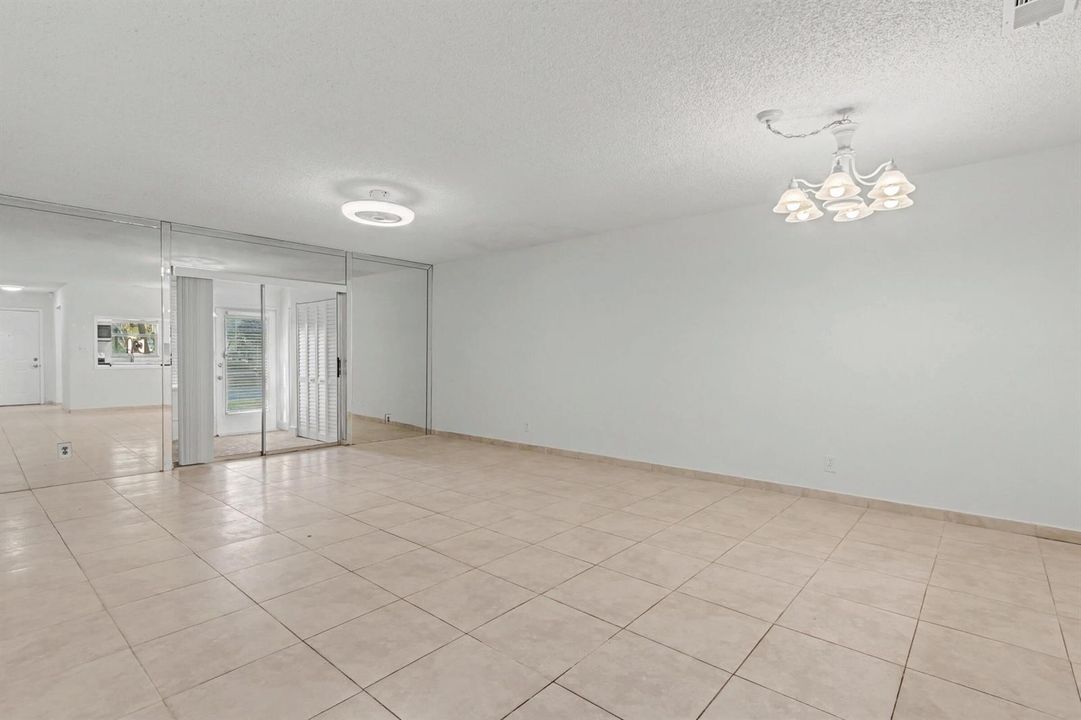 living and dining areas