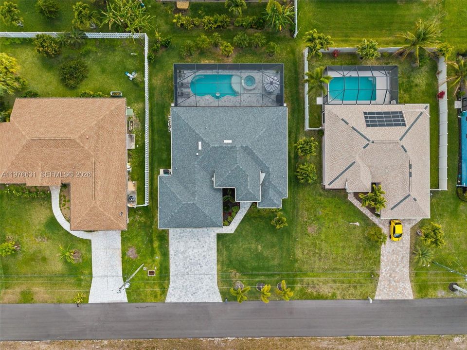 Straight down aerial view