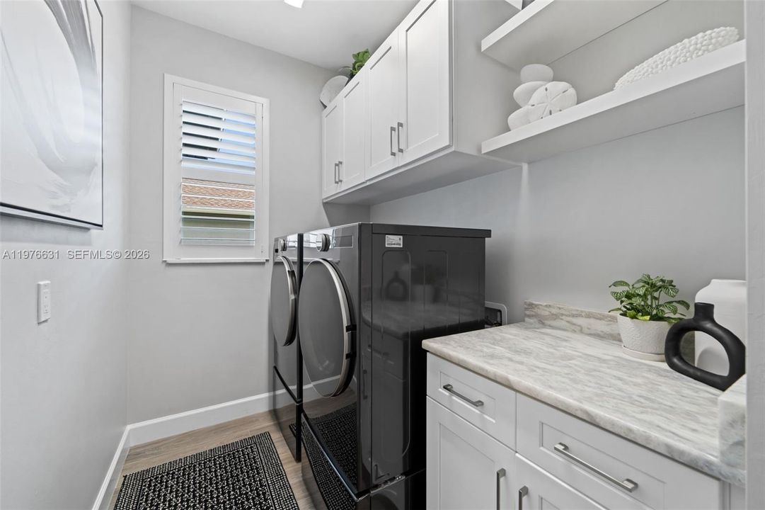 Well appointed laundry room