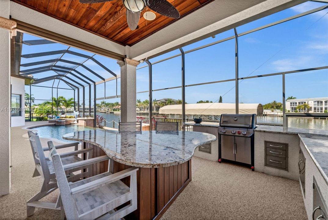 Outdoor Kitchen with a stunning view