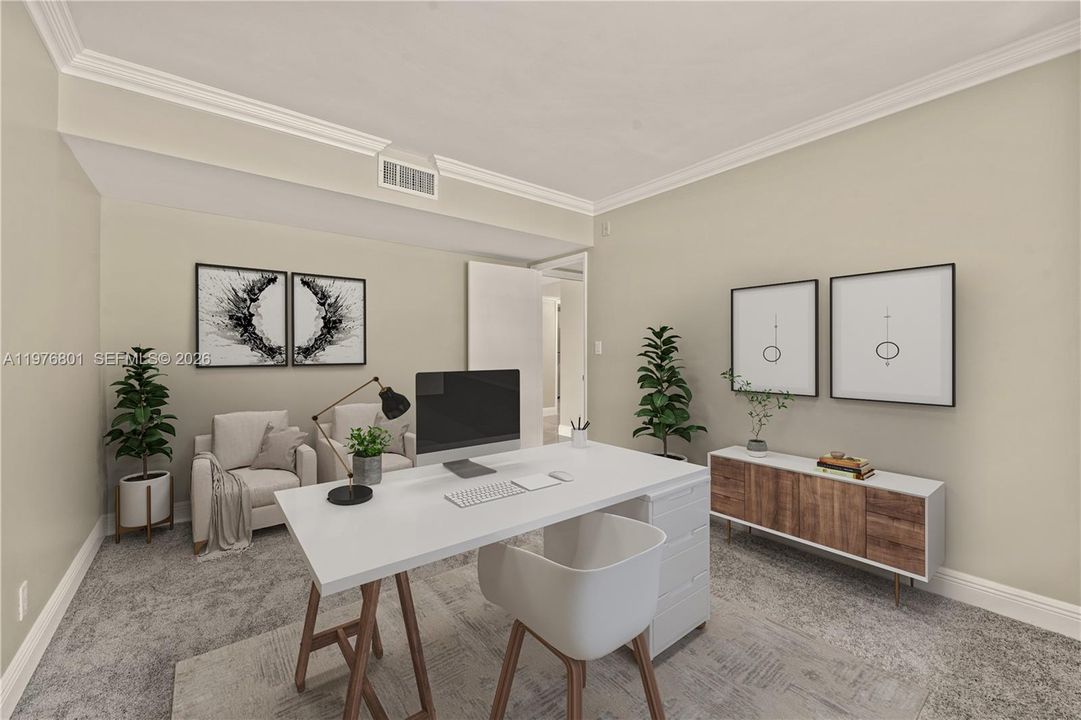 Virtually staged Bedroom #2