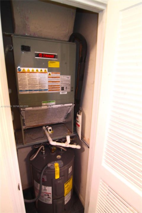 Newer Trane AC unit and Water Heater