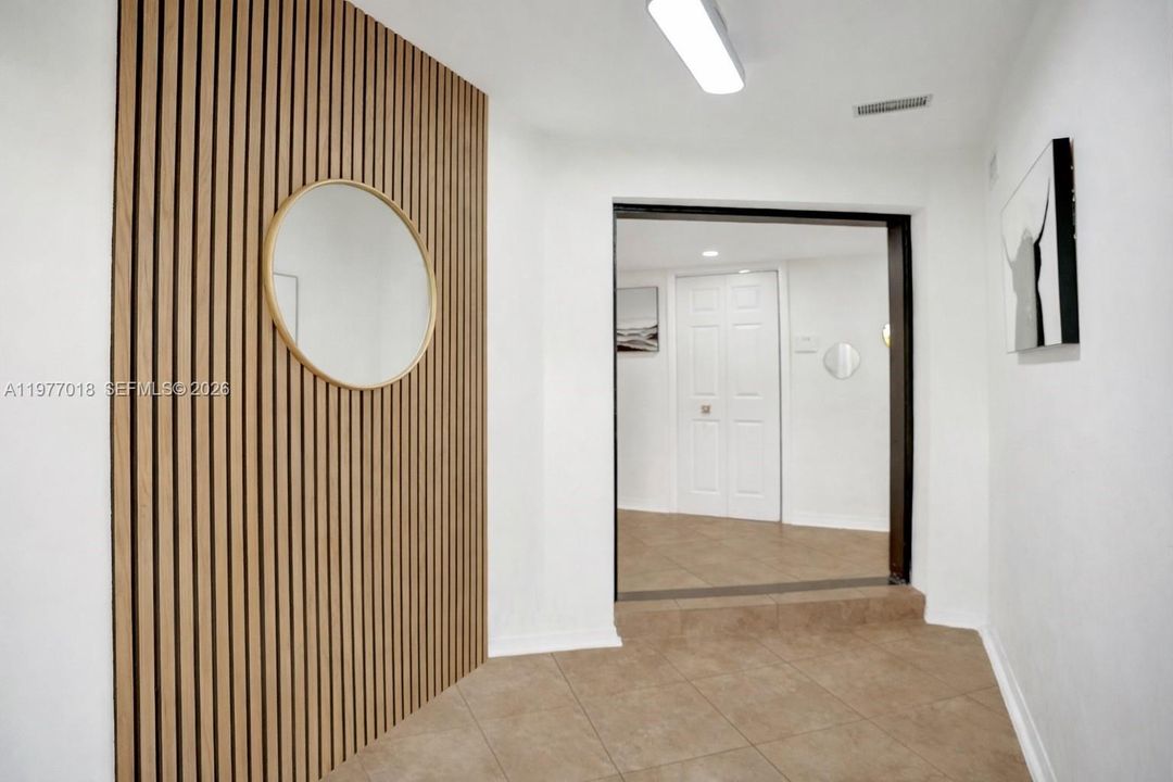 As you step into the entry of the home