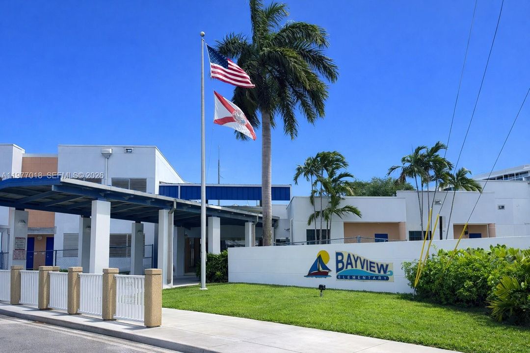 Bayview Elementary School. Just a short walk from the house.