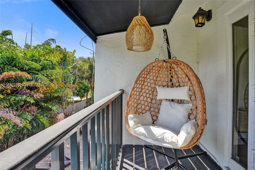 Balcony right of primary suite.