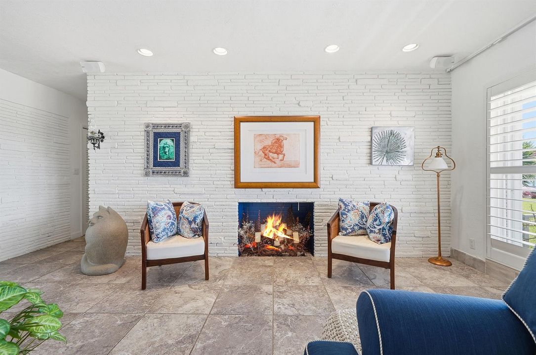 Living room & fireplace