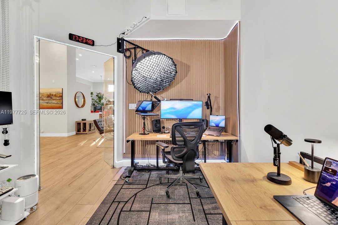 Bedroom being used as an office/studio