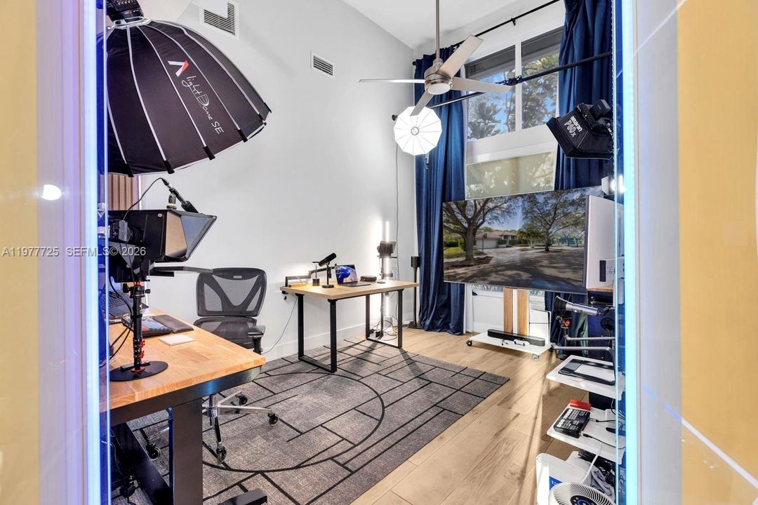 Bedroom being used as an office/studio