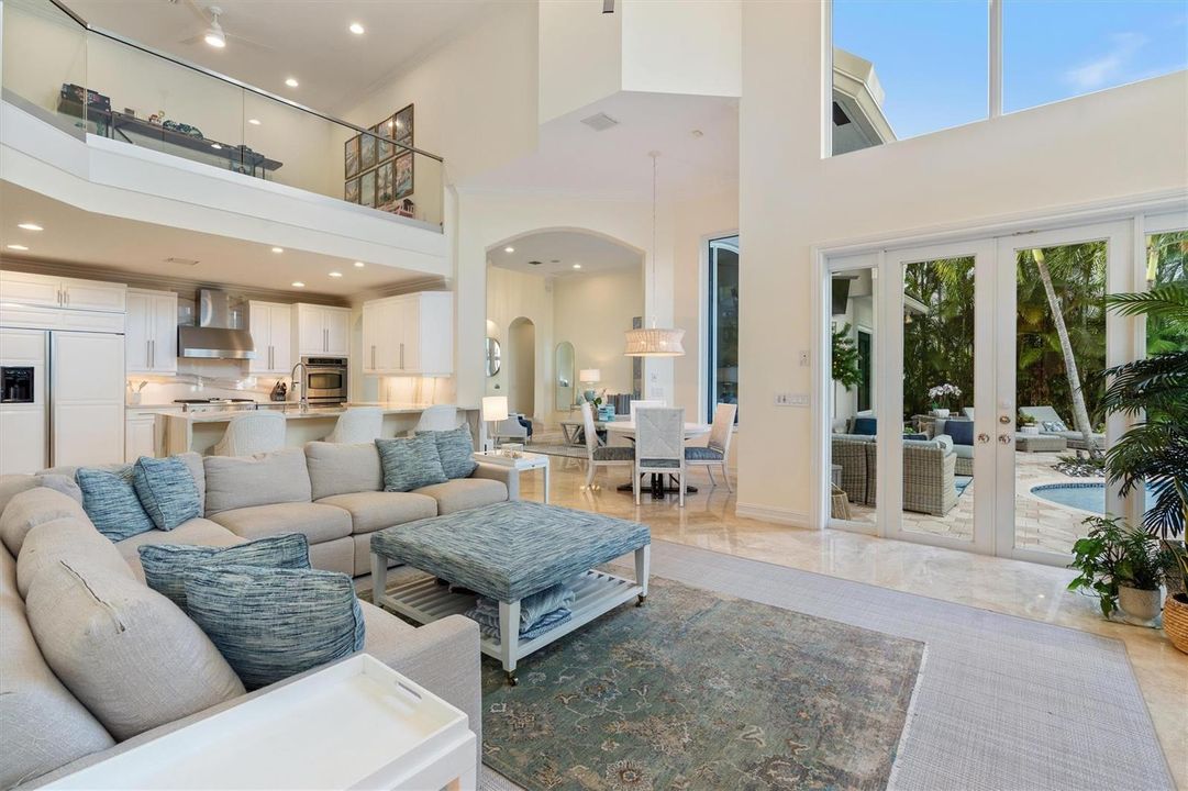 Family Room with Pool Views