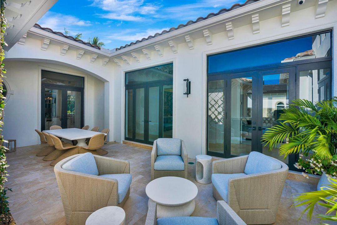 Interior courtyard sitting area